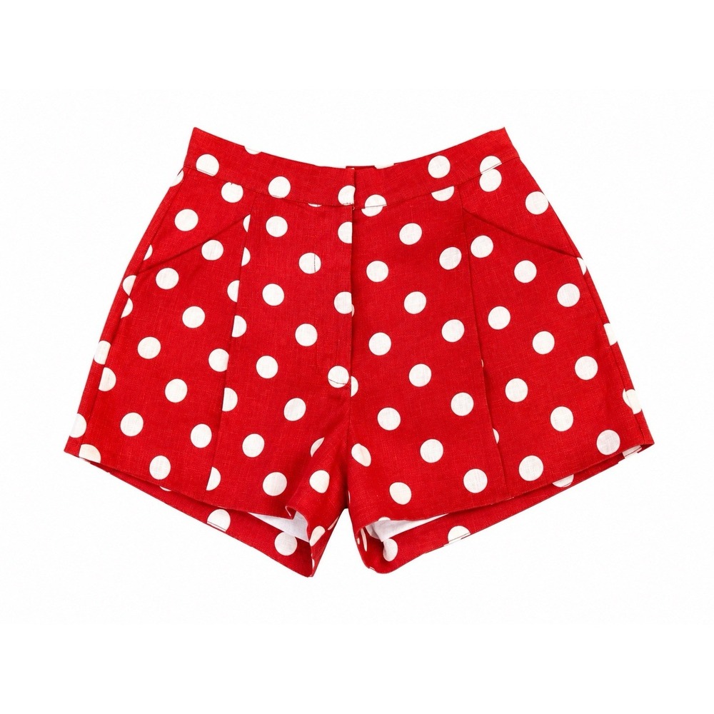 Tuckernuck Posse Rosalie Shorts XXS Polka Dot Linen Resort Coastal Coquette